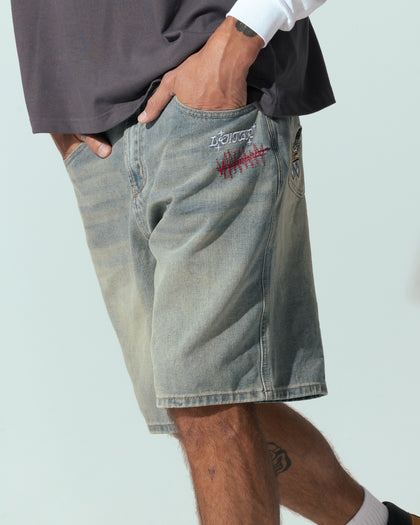 Loiter Sk8 Jorts Washed Blue
