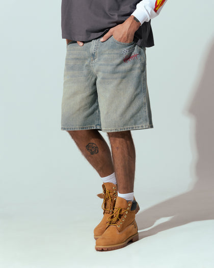 Loiter Sk8 Jorts Washed Blue