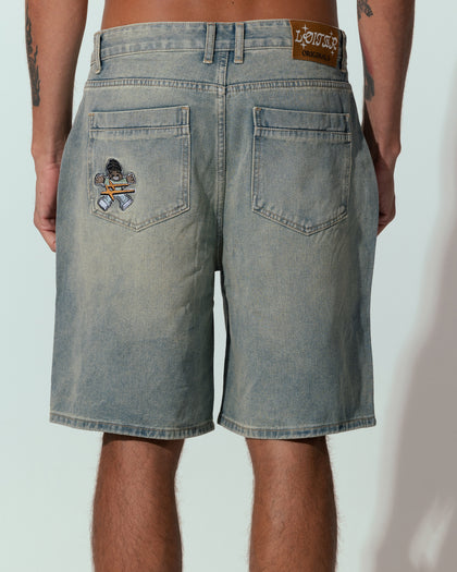Loiter Sk8 Jorts Washed Blue