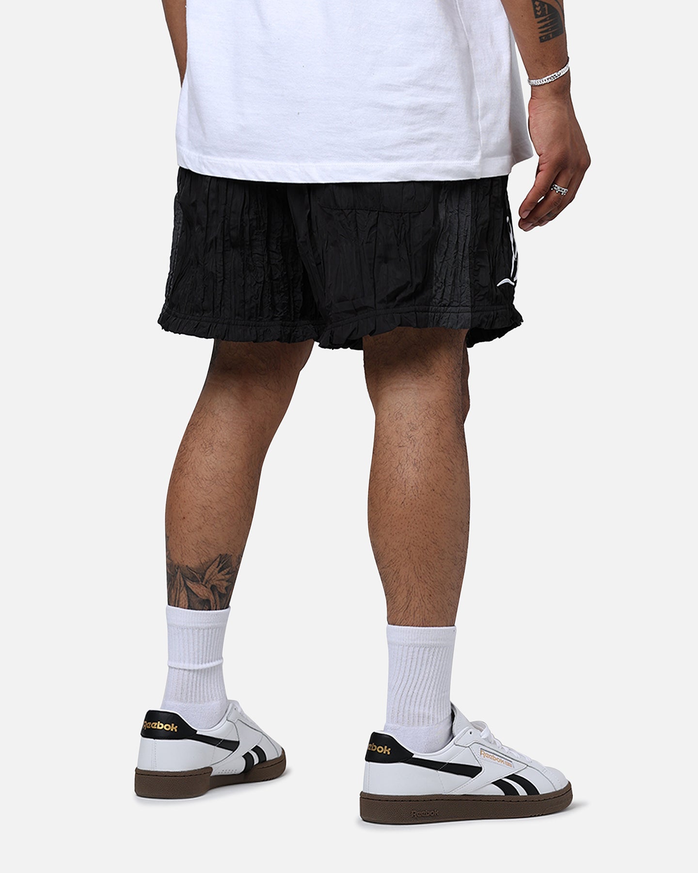 Diet Starts Monday Crinkled Nylon Shorts Black/Grey | Culture Kings US