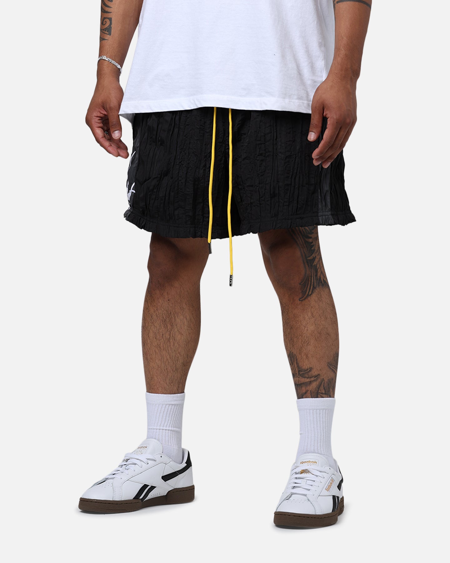 Diet Starts Monday Crinkled Nylon Shorts Black/Grey | Culture Kings US
