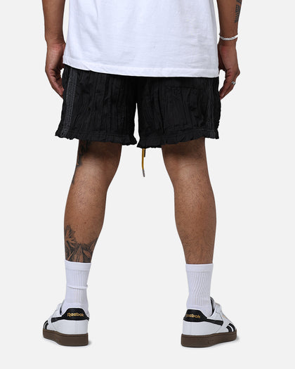 Diet Starts Monday Crinkled Nylon Shorts Black/Grey