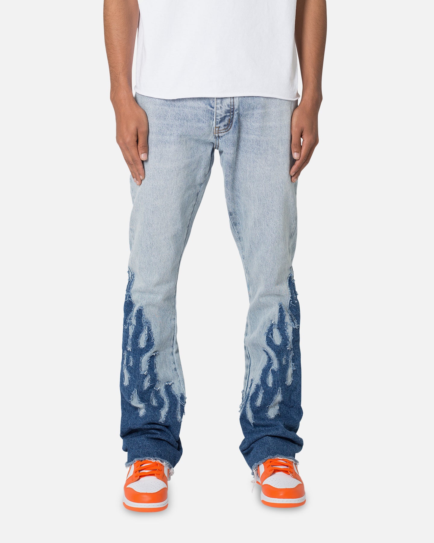 MNML B556 Flame Flare Denim Jeans Blue | Culture Kings US