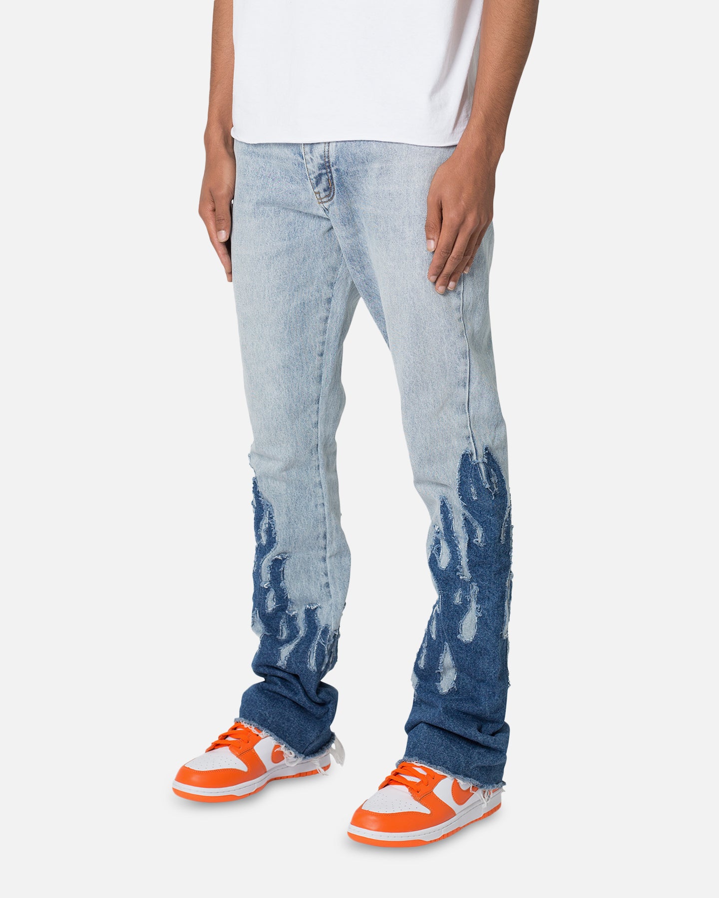 MNML B556 Flame Flare Denim Jeans Blue | Culture Kings US