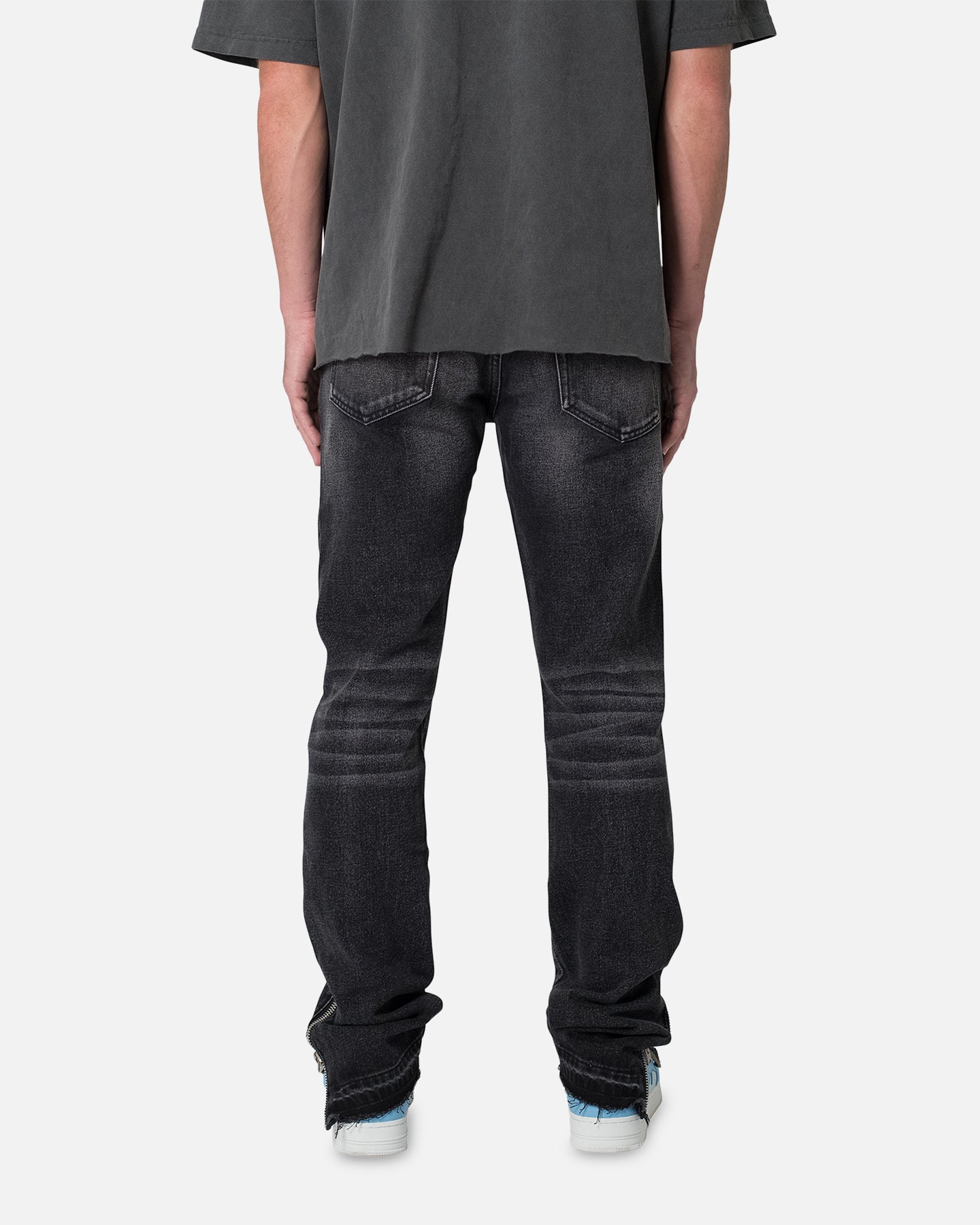 MNML D558 Straight Stripe Denim Jeans Black | Culture Kings US