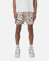 MNML Paisley Knit Shorts Taupe