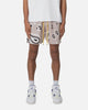 MNML Paisley Knit Shorts Taupe