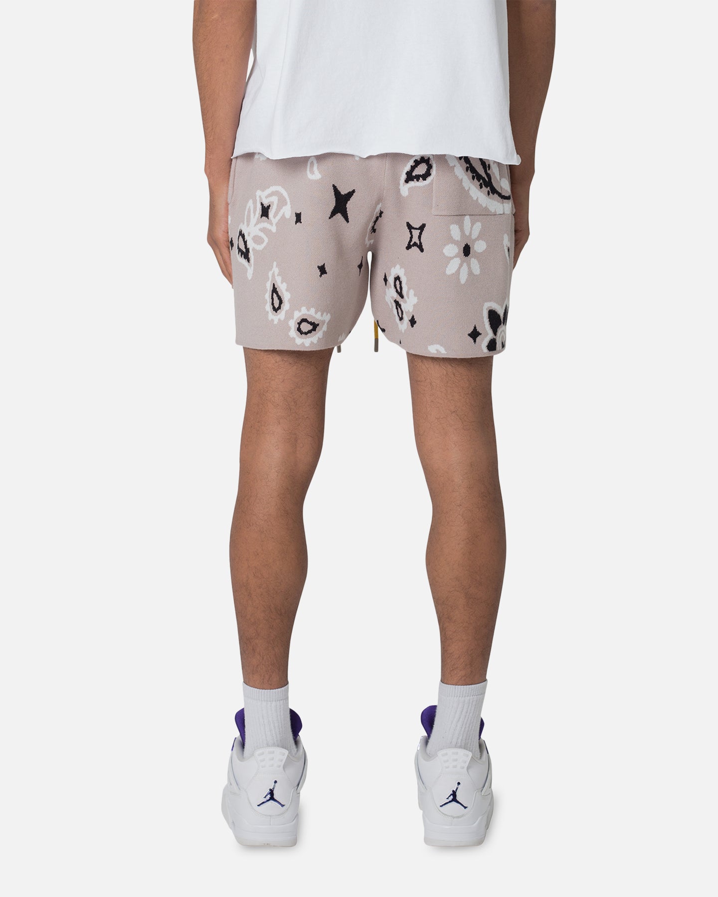 MNML Paisley Knit Shorts Taupe | Culture Kings US