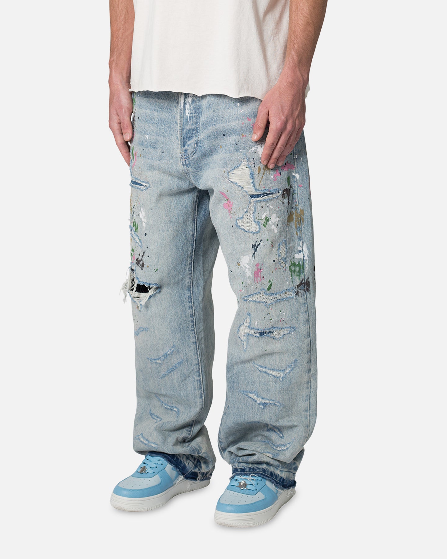 MNML Ultra Baggy Paint Denim Jeans Blue | Culture Kings US MNML Ultra Baggy Paint Denim Jeans Blue | Culture Kings US