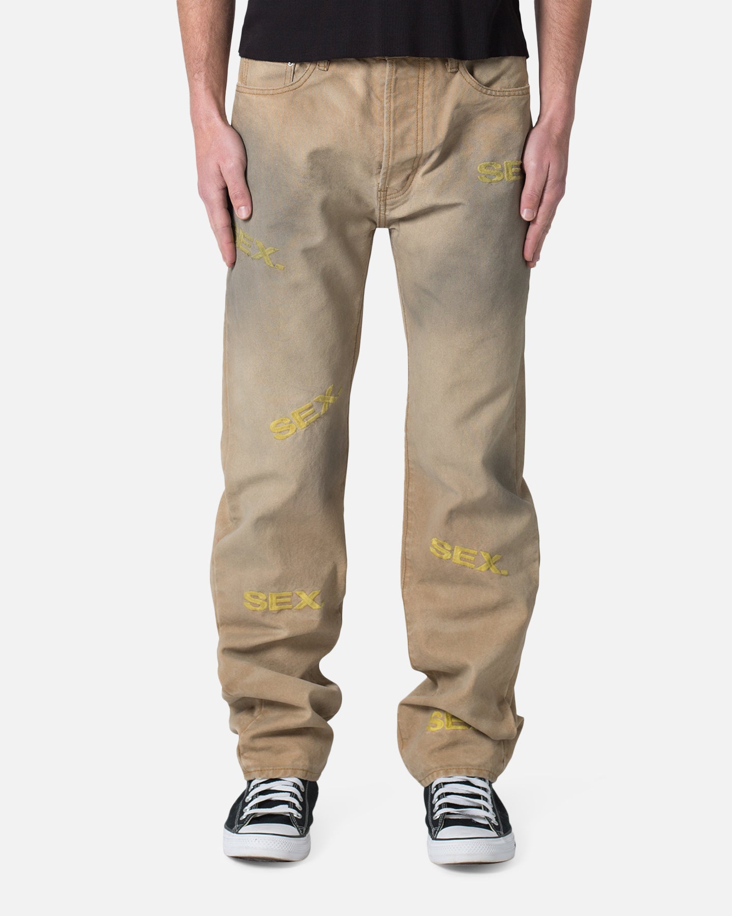 MNML V591 Baggy Sex Denim Jeans Khaki | Culture Kings US