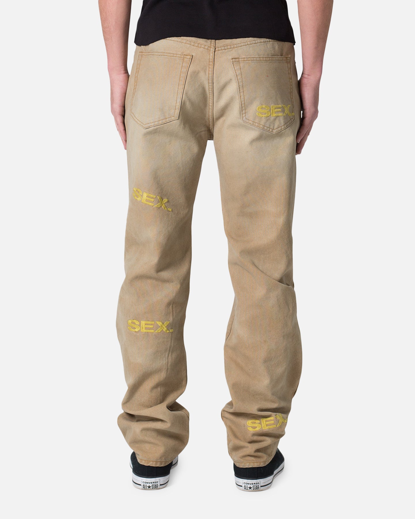 MNML V591 Baggy Sex Denim Jeans Khaki | Culture Kings US