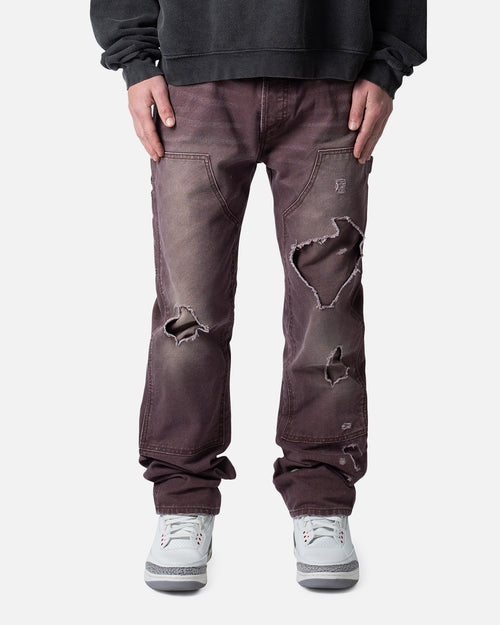 MNML V602 Thrashed Carpenter Pants Brown