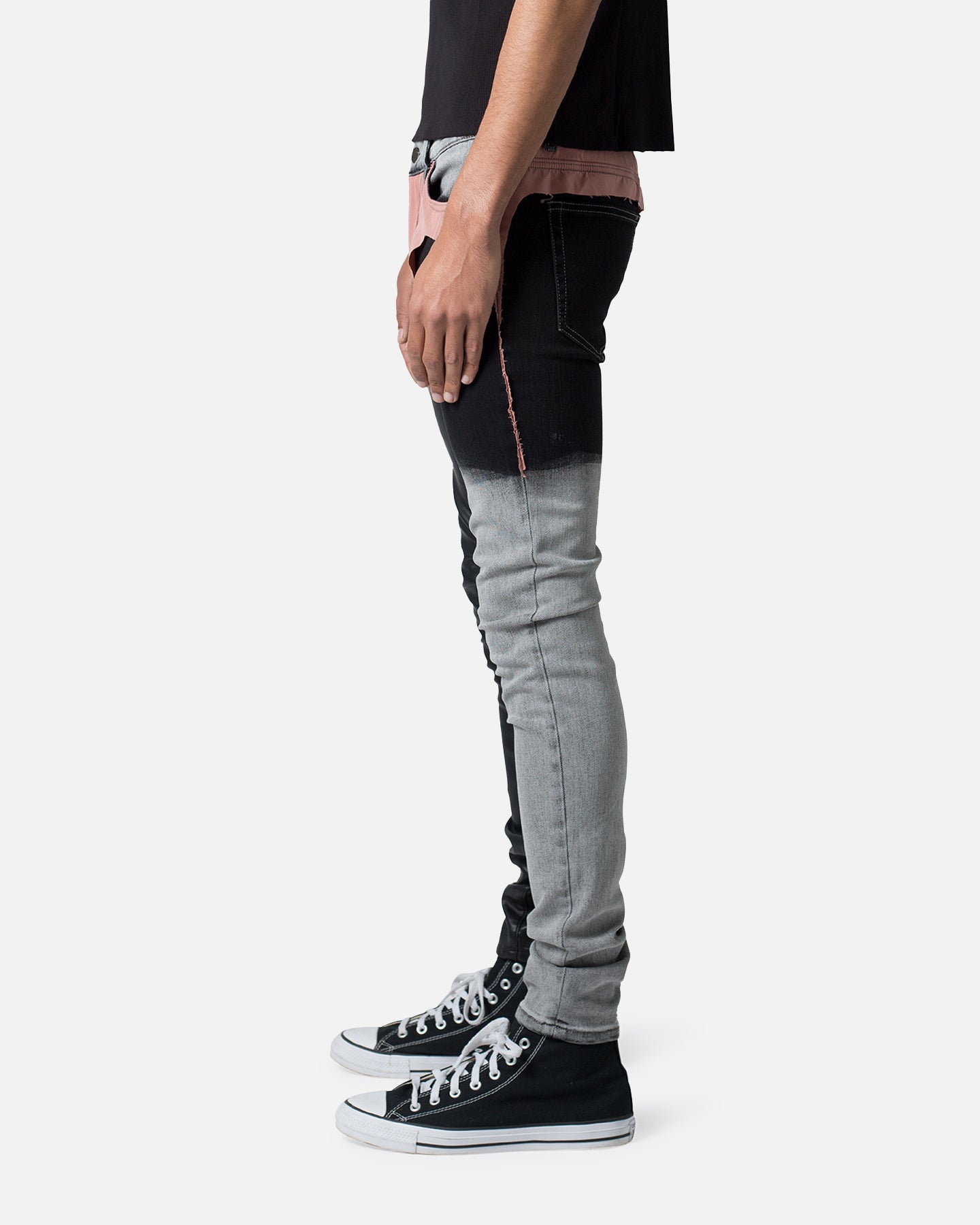 MNML X596 Patched Skinny Denim Jeans Multi | Culture Kings US
