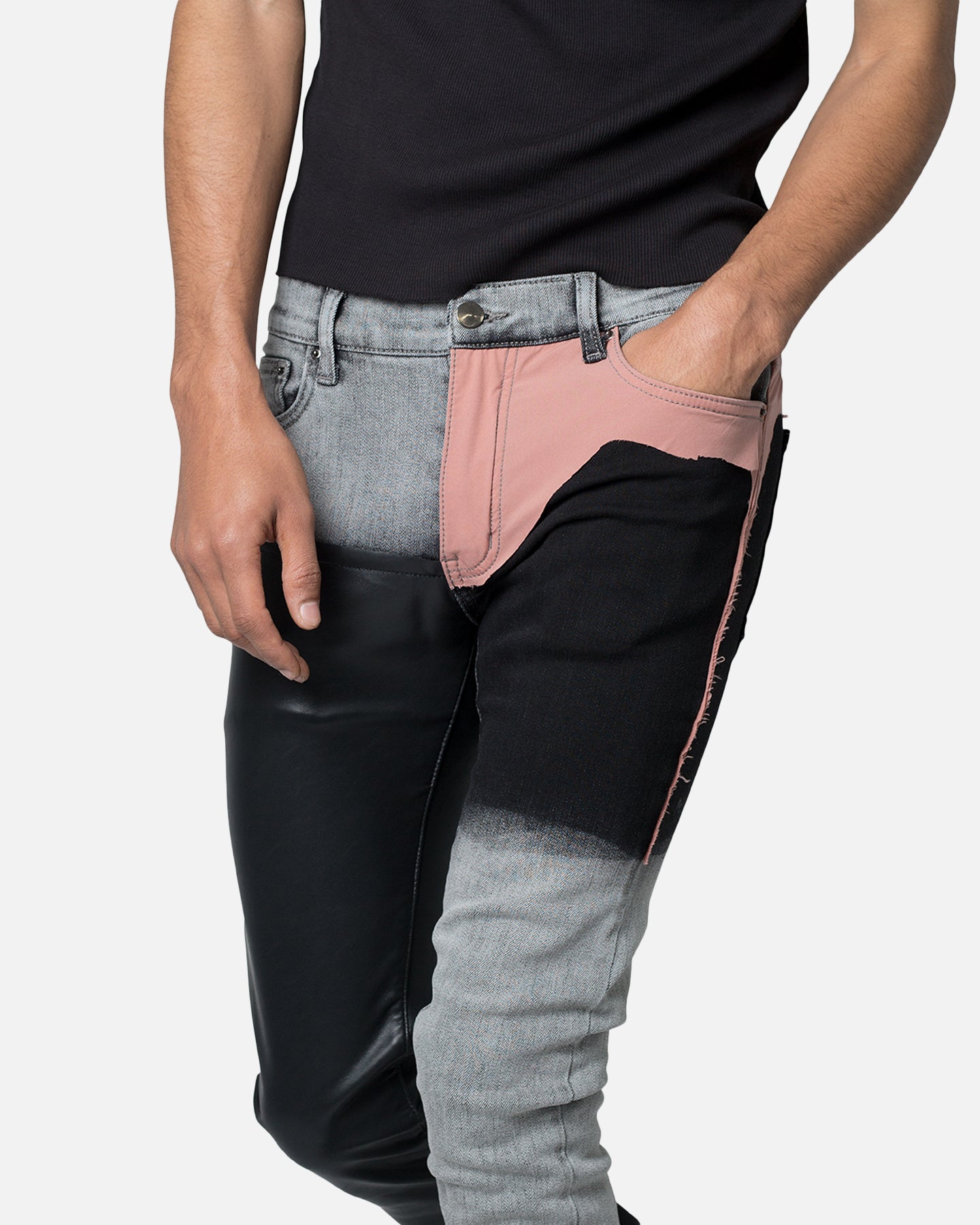 MNML X596 Patched Skinny Denim Jeans Multi | Culture Kings US