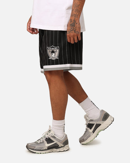 Mitchell & Ness Oakland Raiders Pinstripe Shorts Faded Black