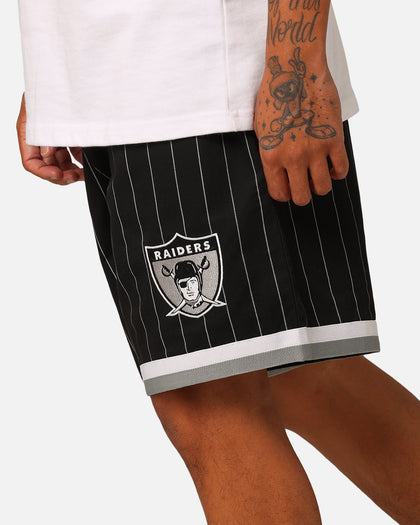 Mitchell & Ness Oakland Raiders Pinstripe Shorts Faded Black