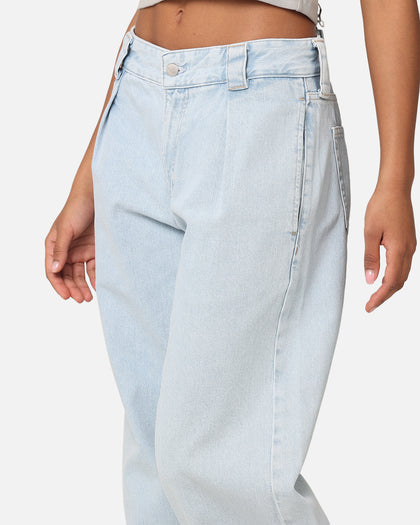 Calvin Klein 90's Loose Pleated Jeans Light Blue