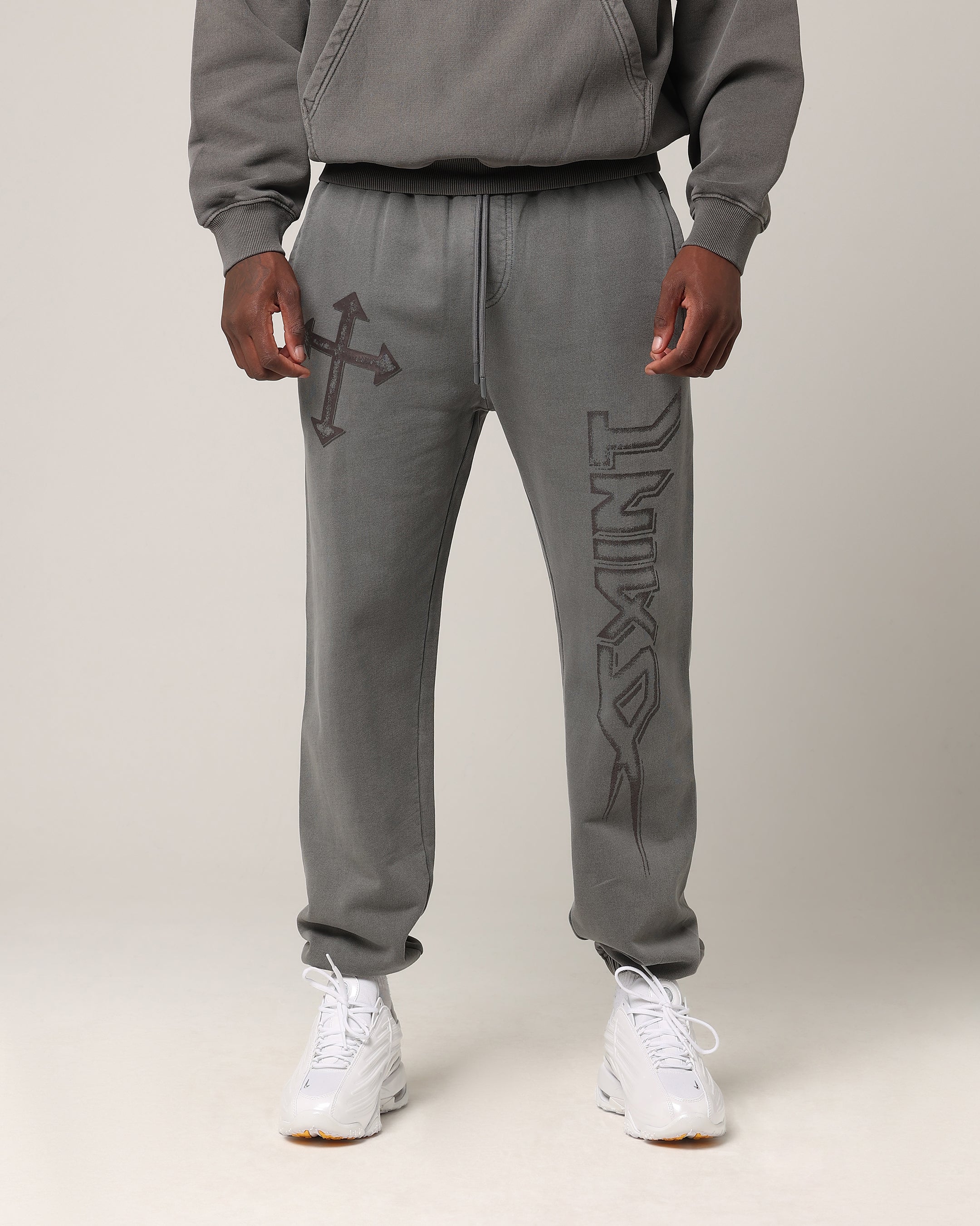 Saint Morta SSIX Sweat Pants Washed Charcoal | Culture Kings US