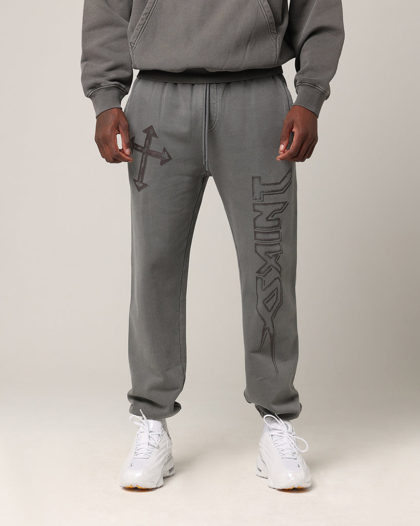 Saint Morta SSIX Sweat Pants Washed Charcoal | Culture Kings US
