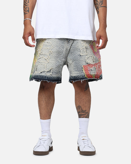 Lifted Anchors "Maria" Boro Shorts Blue Bleached