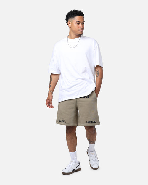 Daniel Patrick Surplus Logo Sweat Shorts Washed Olive