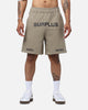 Daniel Patrick Surplus Logo Sweat Shorts Washed Olive