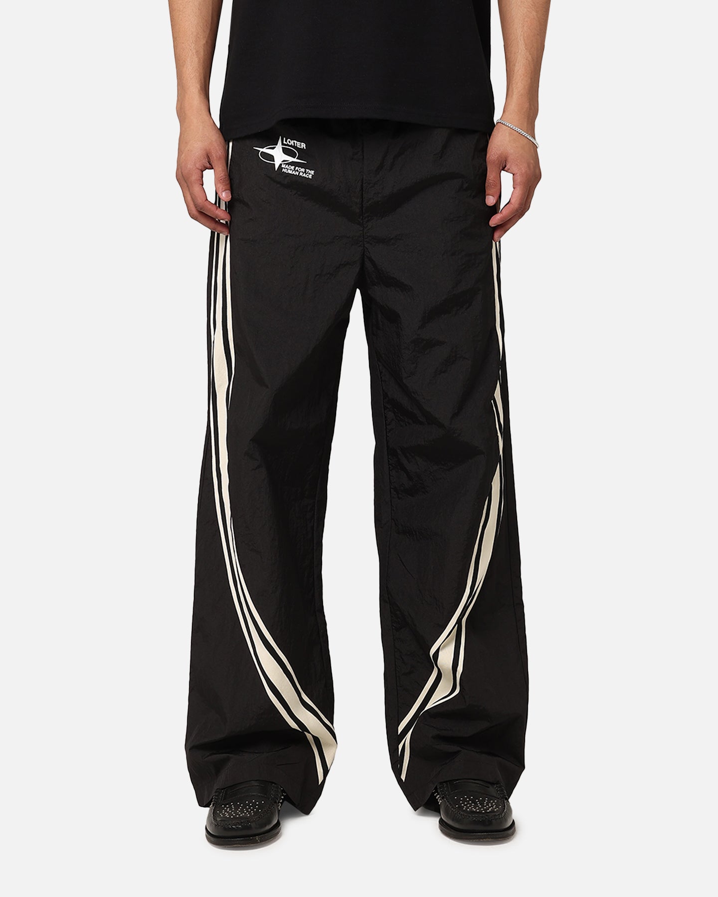 Loiter Wave Break Track Pants Black | Culture Kings US