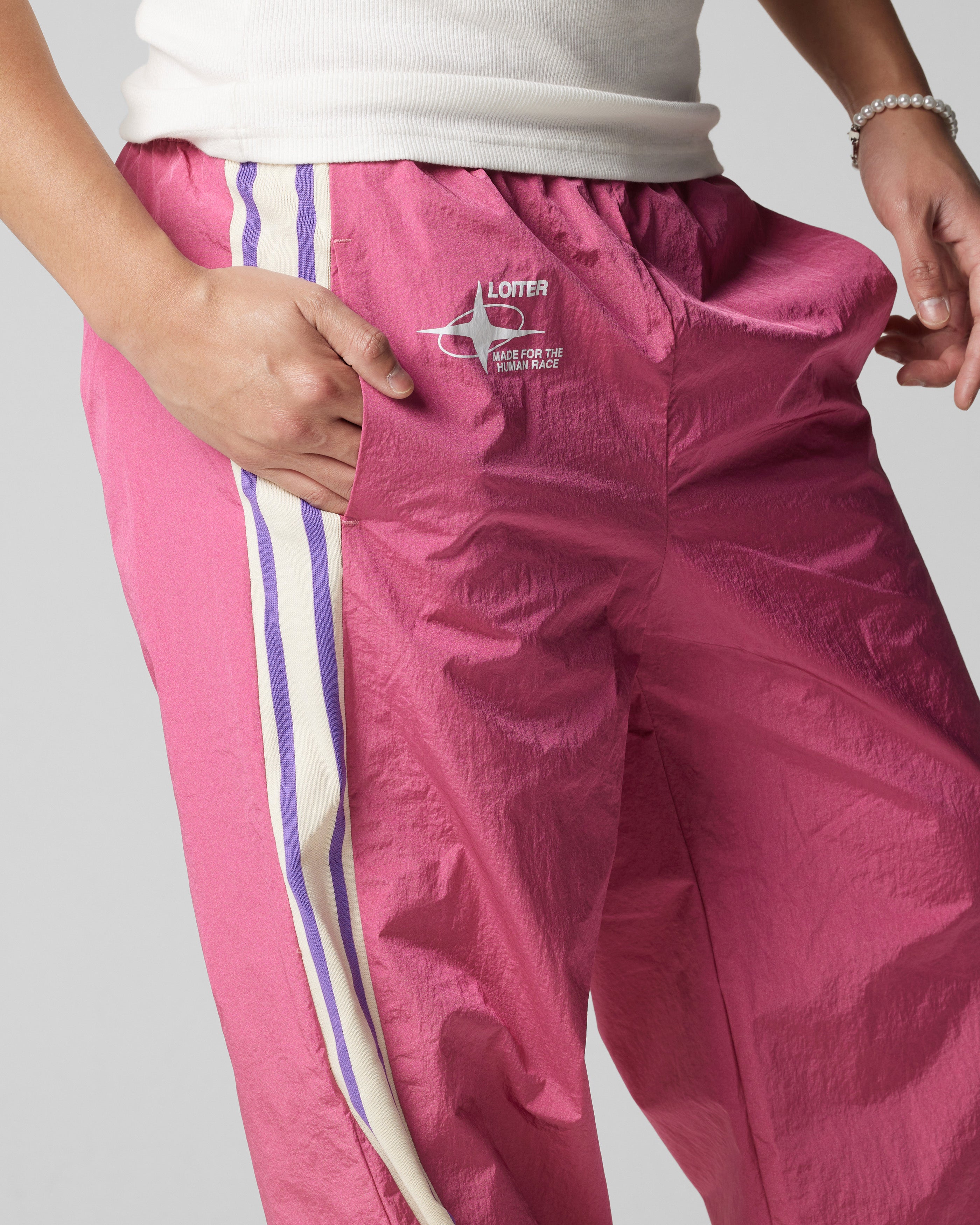 Loiter Wave Break Track Pants Pink | Culture Kings US
