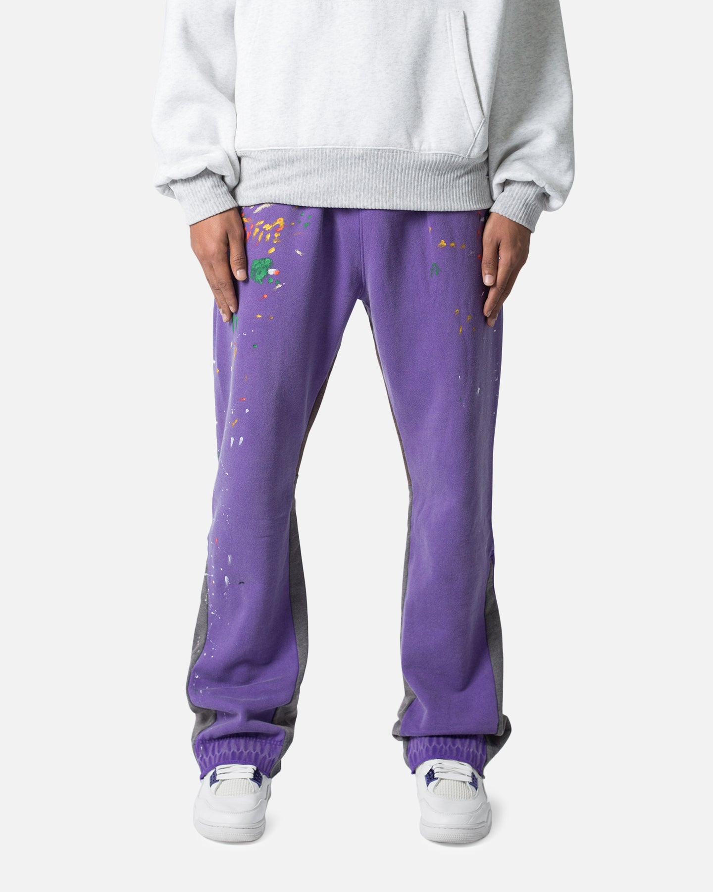 MNML Contrast Bootcut Sweatpants Purple | Culture Kings US