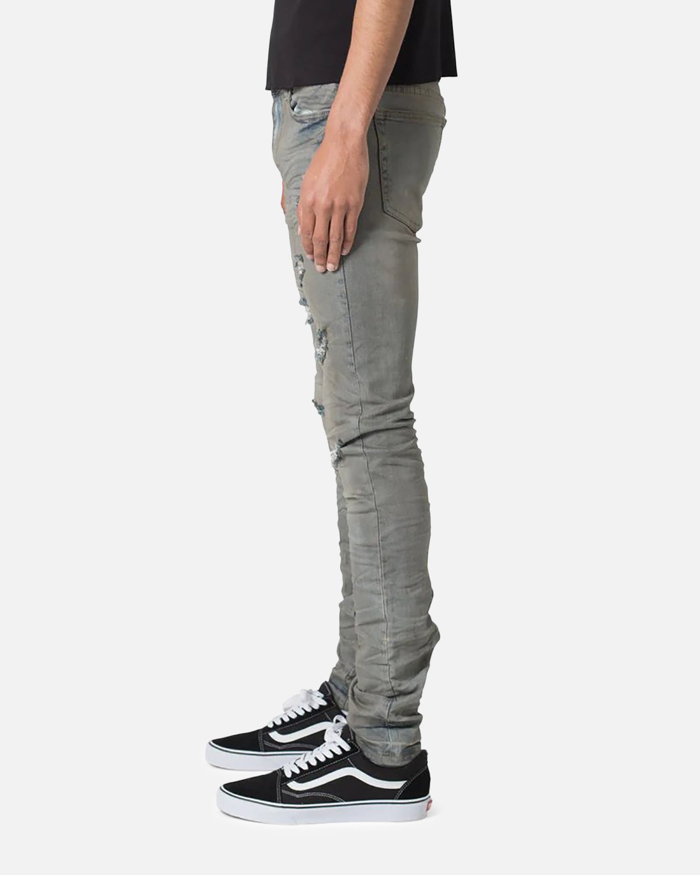 MNML X607 Paint Skinny Denim Jeans Blue | Culture Kings US