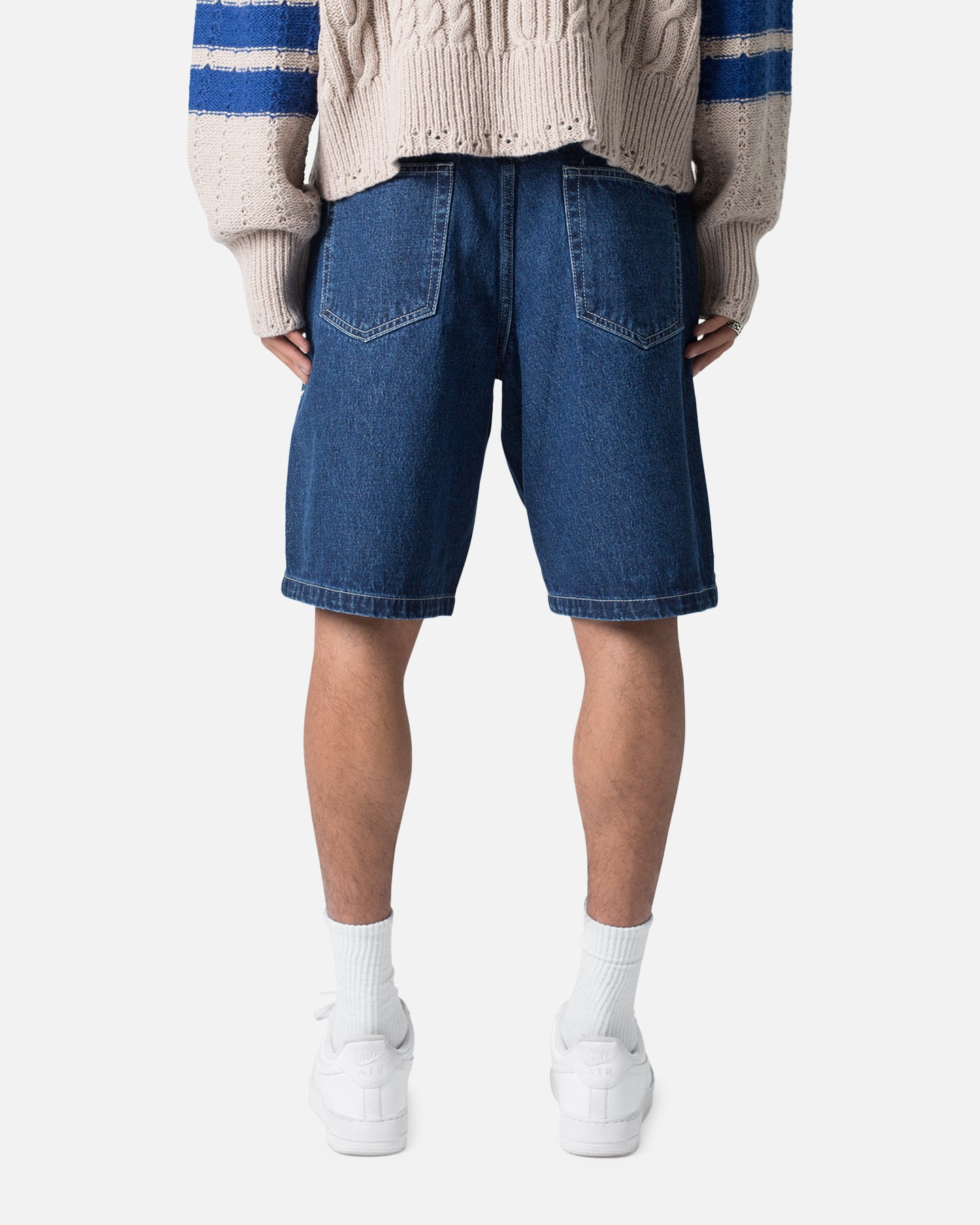 MNML Studded Denim Shorts Blue | Culture Kings US