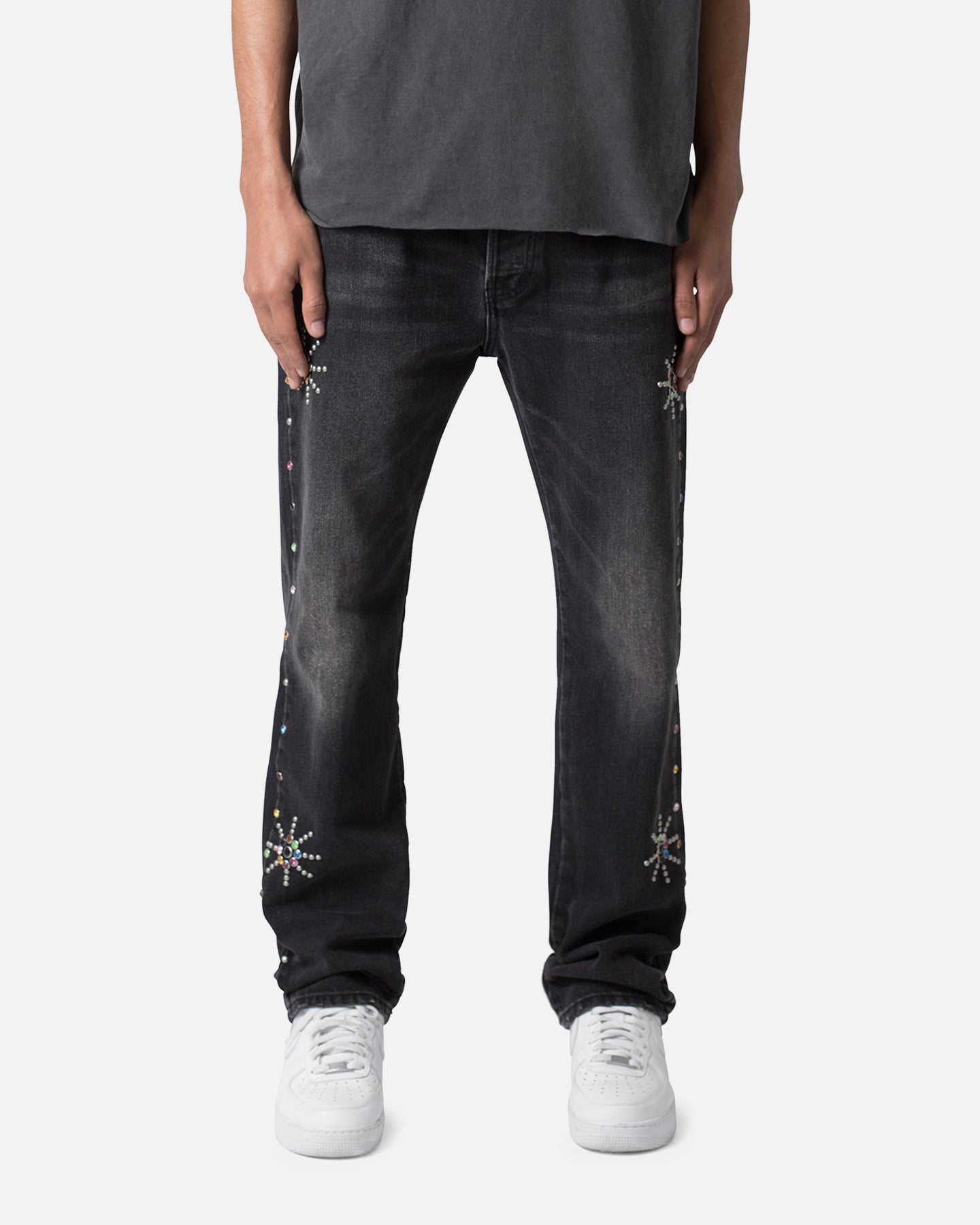 MNML V376 Baggy Denim Jeans Washed Black | Culture Kings US