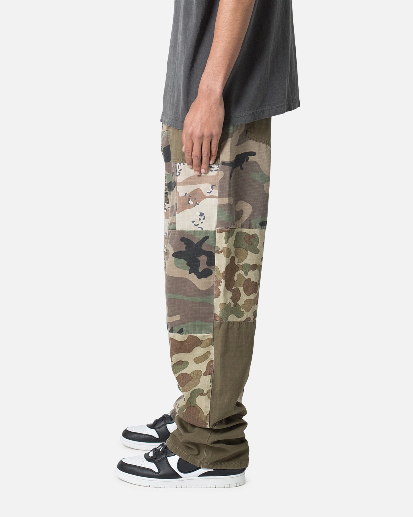 MNML Ultra Baggy Patchwork Denim Jeans Camo | Culture Kings US