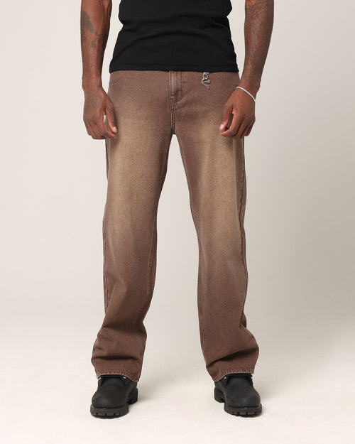 Saint Morta Amethyst Relaxed Jeans Washed Brown