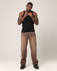 Saint Morta Amethyst Relaxed Jeans Washed Brown