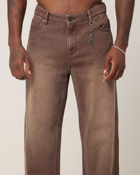 Saint Morta Amethyst Relaxed Jeans Washed Brown