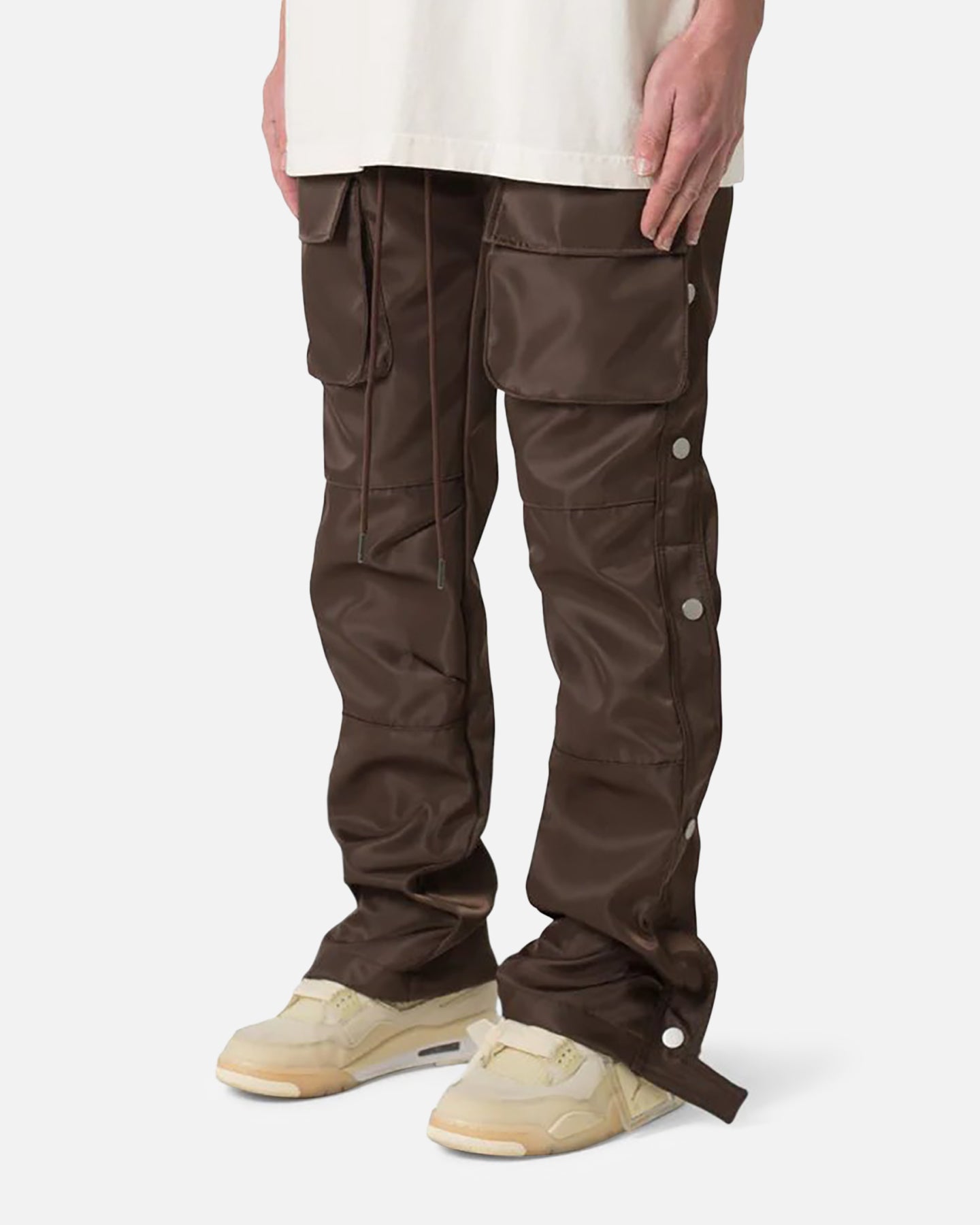 MNML Snap Front Cargo Pants Brown | Culture Kings US