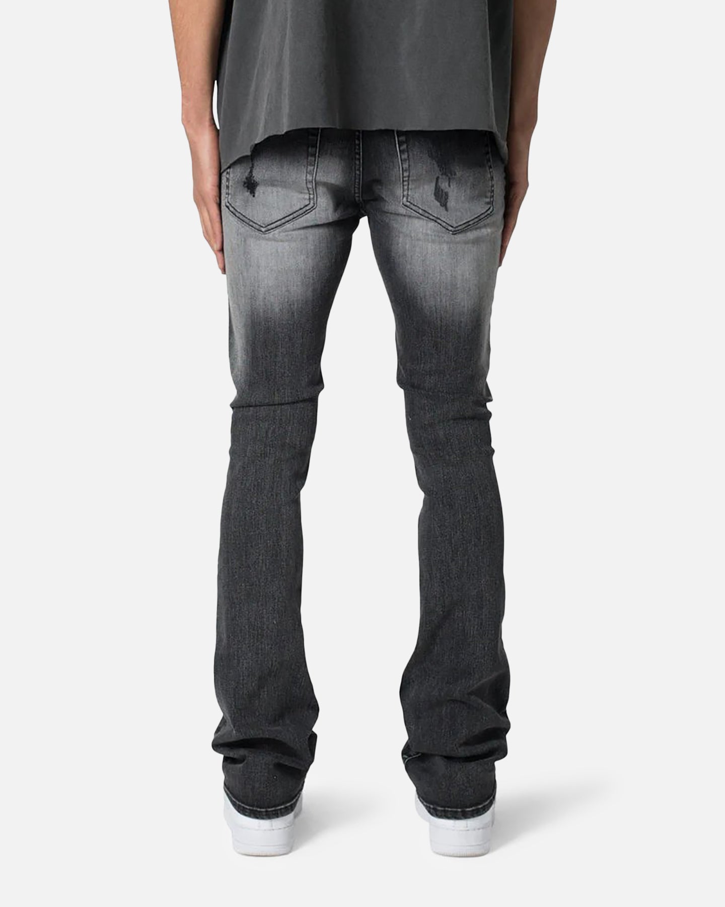 MNML X635 Ripped Flare Denim Jeans Black | Culture Kings US