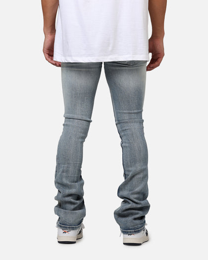 MNML X635 Ripped Flare Denim Jeans Blue Culture Kings US