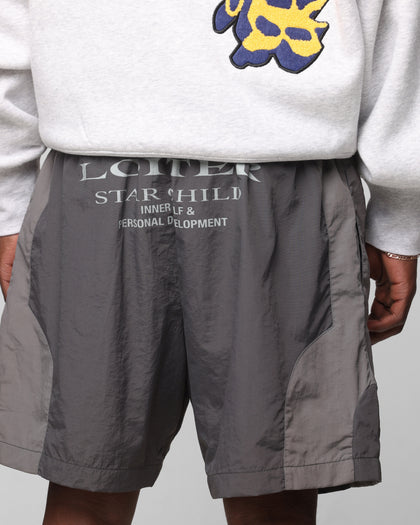 Loiter Subculture Panel Shorts Charcoal