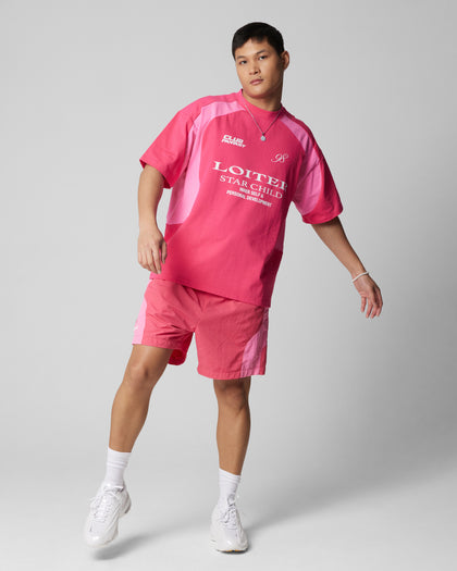 Loiter Subculture Panel Shorts Pink