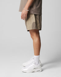 Loiter Subculture Panel Shorts Brown