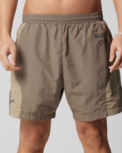 Loiter Subculture Panel Shorts Brown