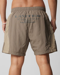 Loiter Subculture Panel Shorts Brown