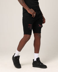 Saint Morta Paisley Summum Shorts Black/Red