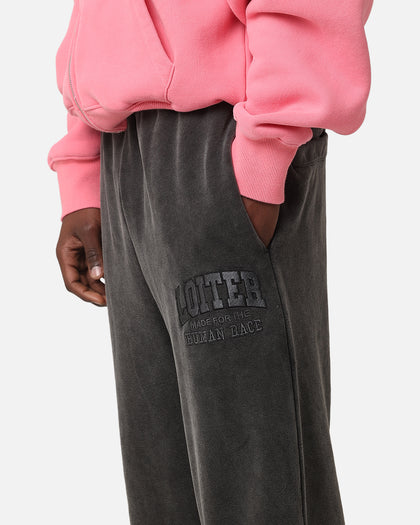 Loiter College Dropout Trackpants Washed Black