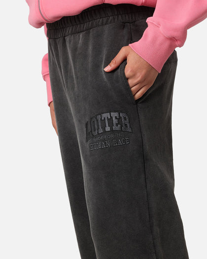 Loiter College Dropout Trackpants Washed Black