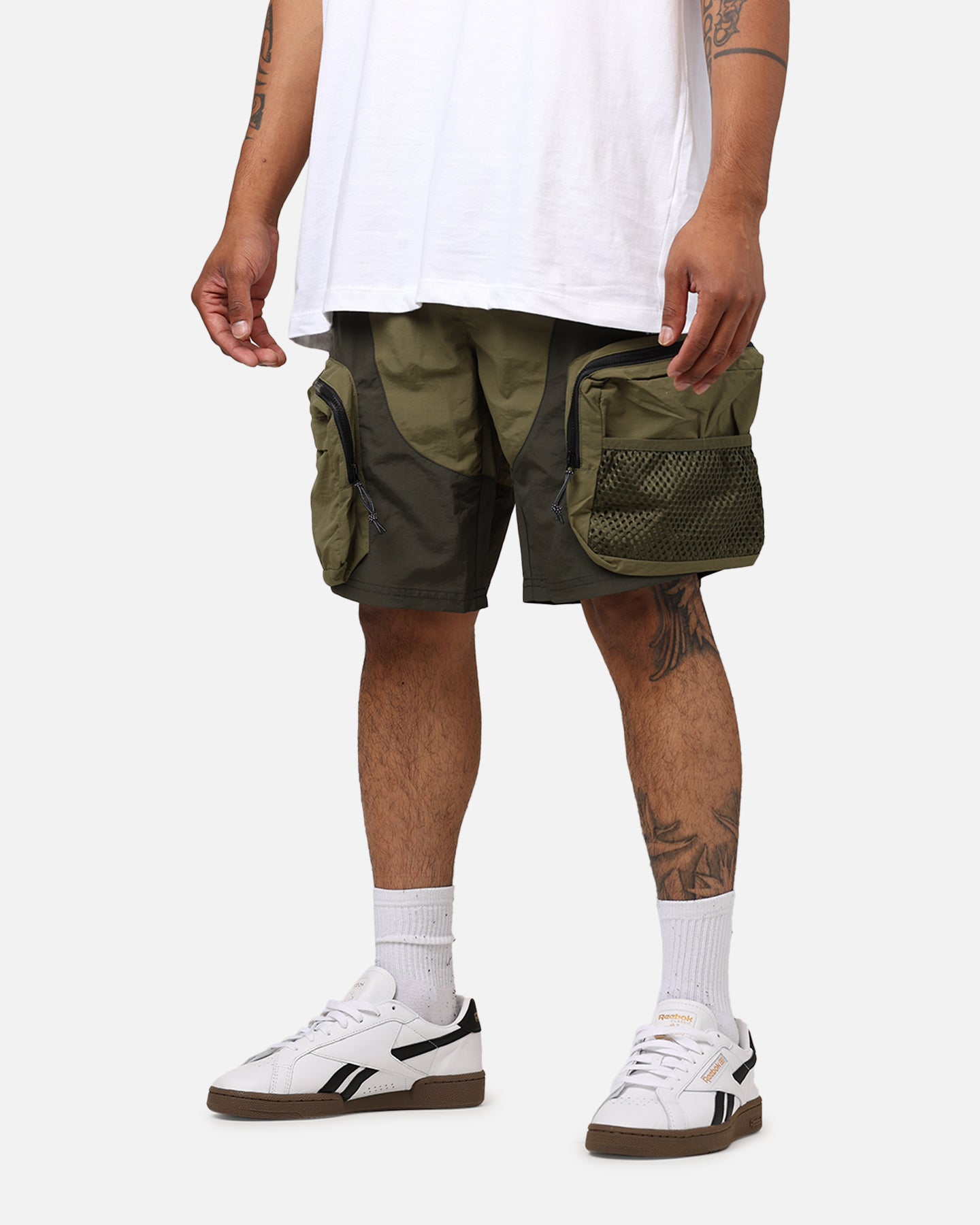 MNML Active Cargo Shorts Olive | Culture Kings US