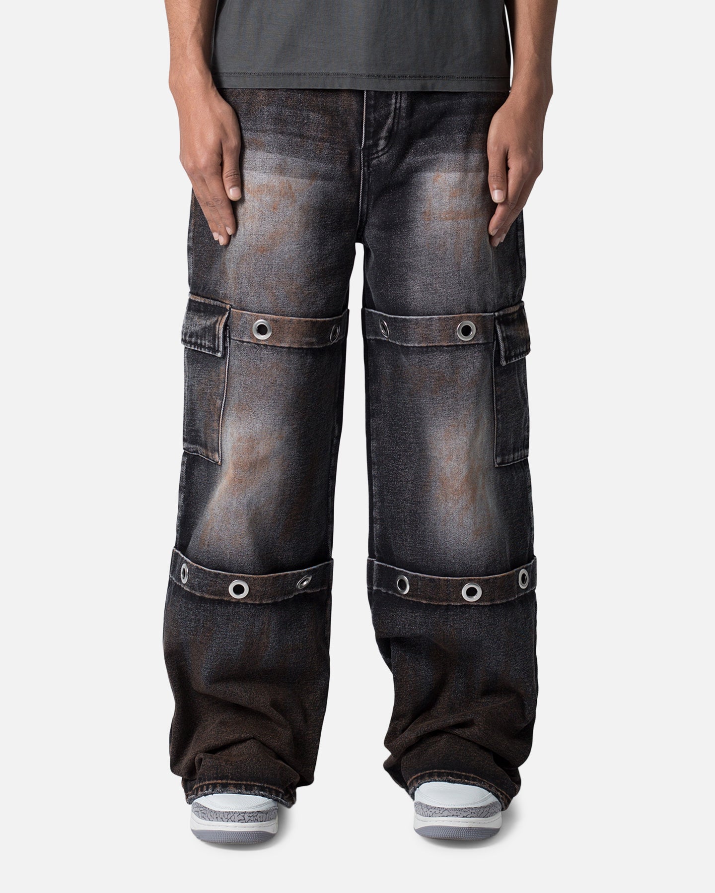 MNML Void Baggy Ring Denim Jeans Washed Black | Culture Kings US