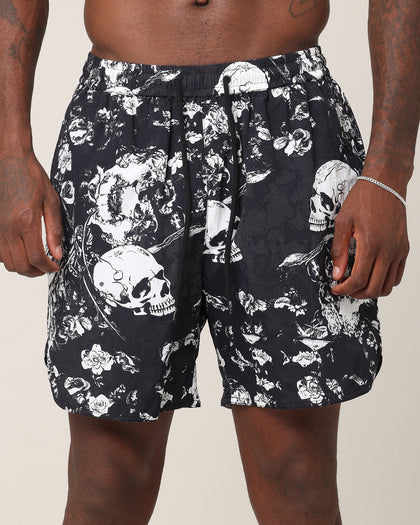 Saint Morta Undying Beach Shorts Black/White